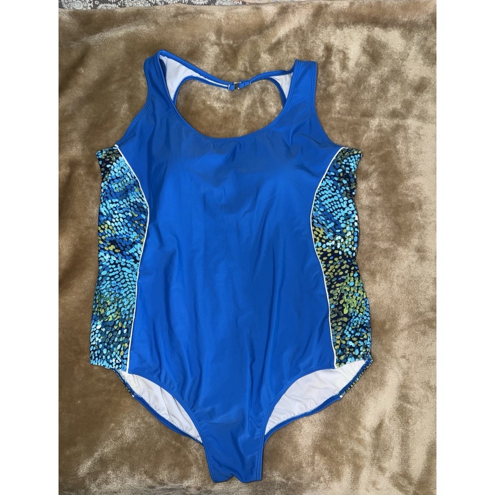 New Catalina 1 Piece Swimsuit Womens size 3X 22W/24W Blue